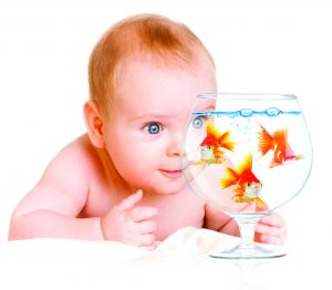 Ребенок и аквариум
